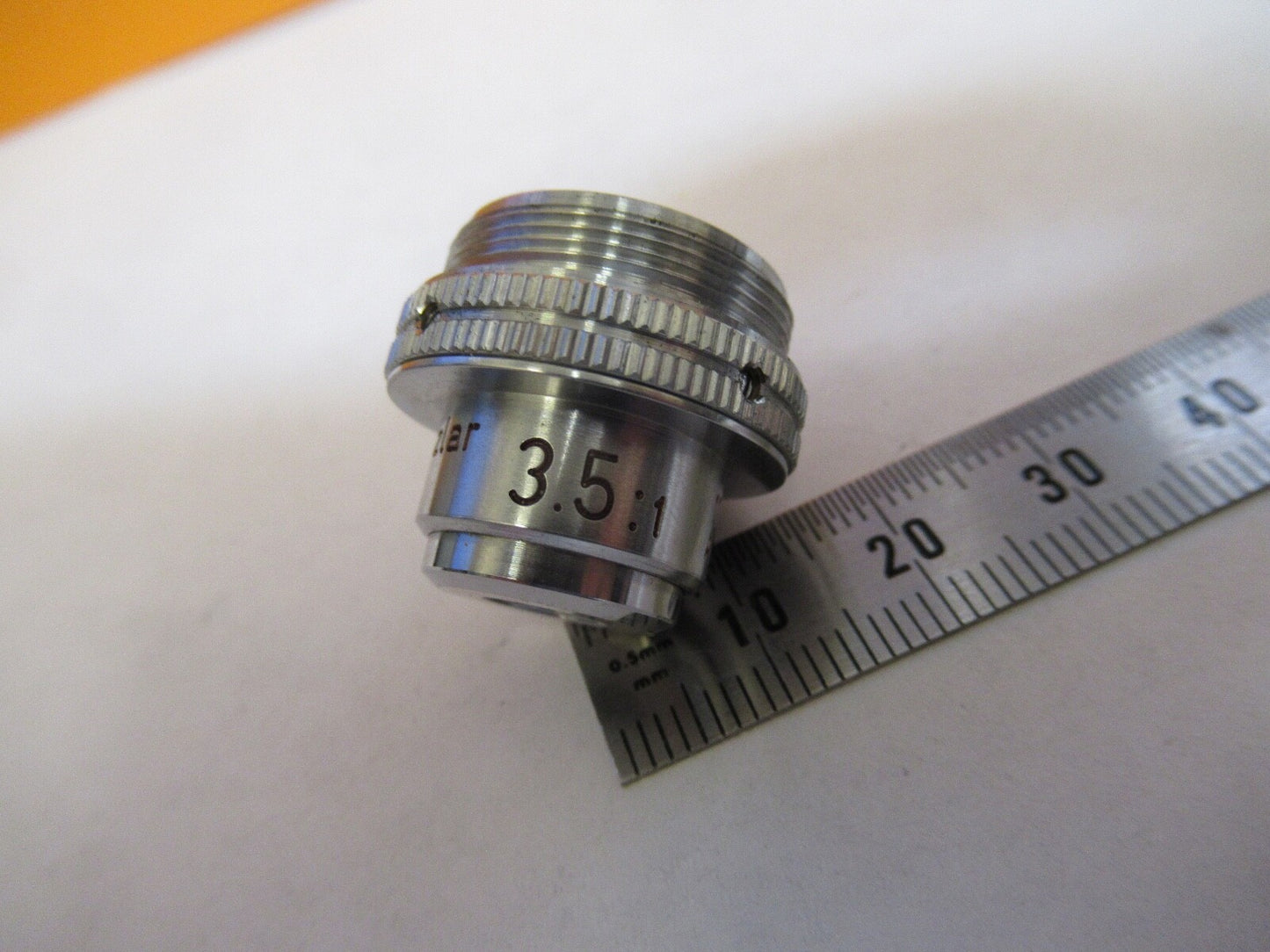 LEITZ WETZLAR 3.5X /170 OBJECTIVE LENS OPTIC MICROSCOPE PART AS PICTURED 1-DT-20