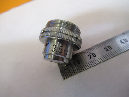 LEITZ WETZLAR 3.5X /170 OBJECTIVE LENS OPTIC MICROSCOPE PART AS PICTURED 1-DT-20
