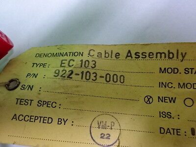 MEGGITT VIBRO METER SWISS CABLE 922-103-000 EC 103 for ACCELEROMETER AS IS #8Z