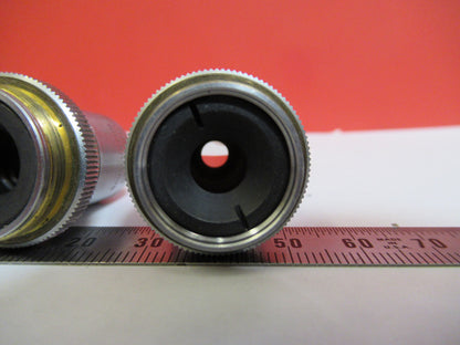 LOT BAUSCH LOMB OBJECTIVES 10X 43X OPTICS MICROSCOPE PART AS PICTURED  T7-A-06