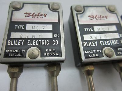 LOT 3 EA QUARTZ CRYSTAL BLILEY MC7 FREQUENCY CONTROL VINTAGE AS IS BIN#P5-67
