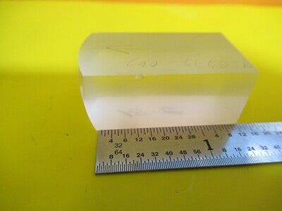 OPTICAL LENS BLOCK CONVEX RARE MIL SPEC RECTANGLE OPTICS AS PICTURED &FT-6-173