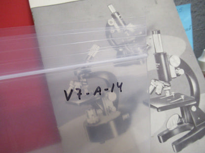 ANTIQUE UNITRON BOOKLET INSTRUCTIONS 1962 MICROSCOPE PART AS PICTURED  V7-A-14