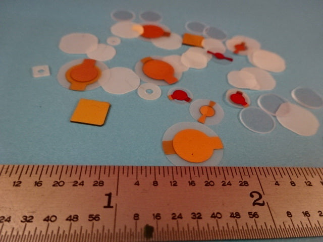 LOT QUARTZ CRYSTAL PIEZOELECTRIC BLANKS GOLD PLATED PIEZOELECTRIC SENSOR #AL-54