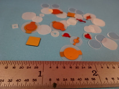 LOT QUARTZ CRYSTAL PIEZOELECTRIC BLANKS GOLD PLATED PIEZOELECTRIC SENSOR #AL-54