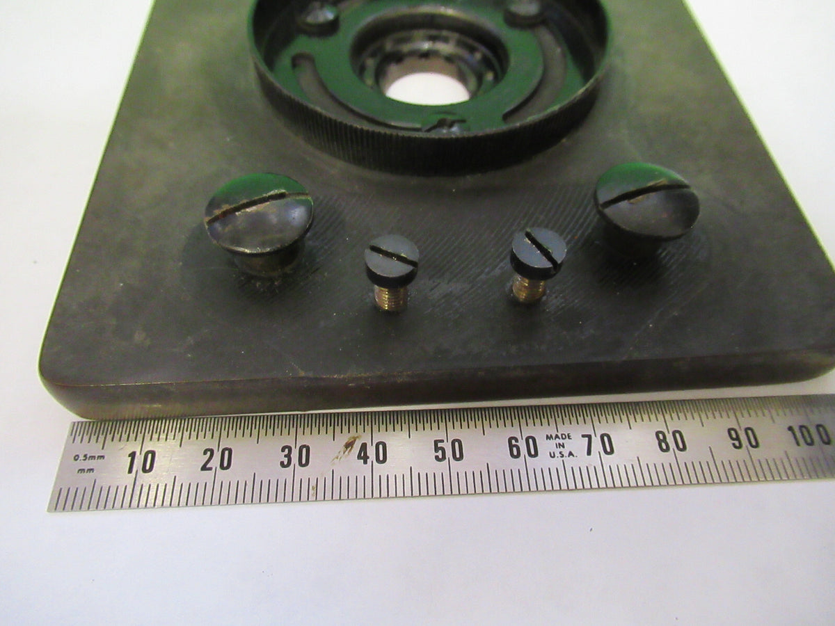 ANTIQUE SPENCER STAGE TABLE + IRIS MICROSCOPE PART AS PICTURED G8-A-05