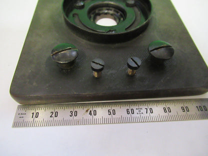 ANTIQUE SPENCER STAGE TABLE + IRIS MICROSCOPE PART AS PICTURED G8-A-05