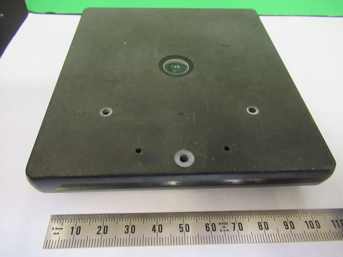 UNITRON JAPAN STAGE TABLE WITH IRIS MICROSCOPE PART AS PICTURED X2-A-72