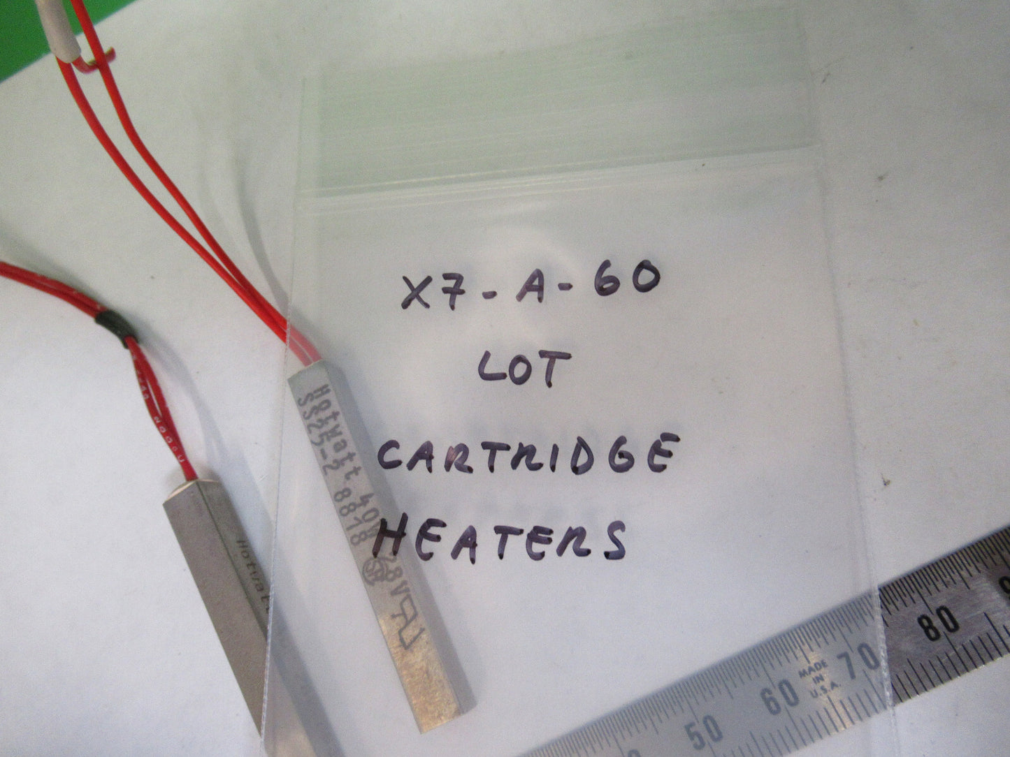 LOT 2 EA CARTRIDGE HEATER 28V 40 WATTS  CONTROL SYSTEMS AS PICTURED  X7-A-60