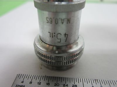 MIKROSKOPTEIL OBJEKTIV WOLFE WETZLAR DEUTSCHLAND 45X OPTICS AS IS BIN#Q8-64