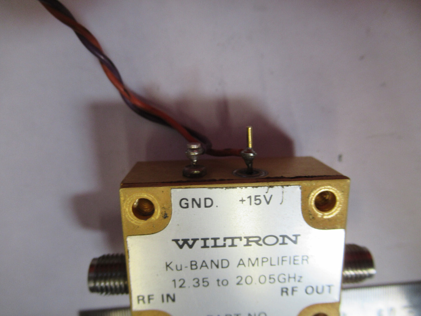 AMPLIFIER Ku-BAND MICROWAVE RF FREQUENCY 20 GHz  WILTRON  AS PICTURED T7-A-46