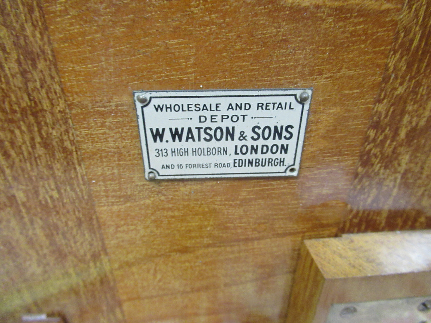 Empty Wood Cabinet for Antique Watson UK London Microscope Part