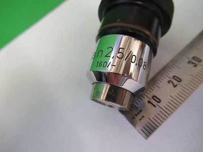 ZEISS OBJECTIVE 2.5X /160 PLAN OPTICS MICROSCOPE PART AS PICTURED &R3-B-32