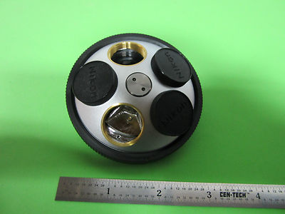 MICROSCOPE PART NIKON JAPAN OBJECTIVE TURRET OPTICS BIN-14B