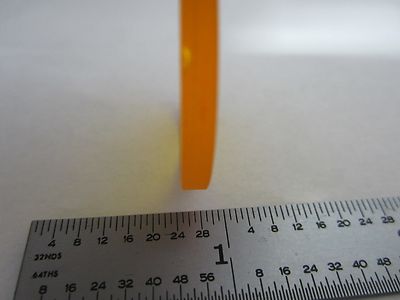 MICROSCOPE PART OBJECTIVE ZEISS GERMANY YELLOW FILTER OPTICS AS IS BIN#P4-06