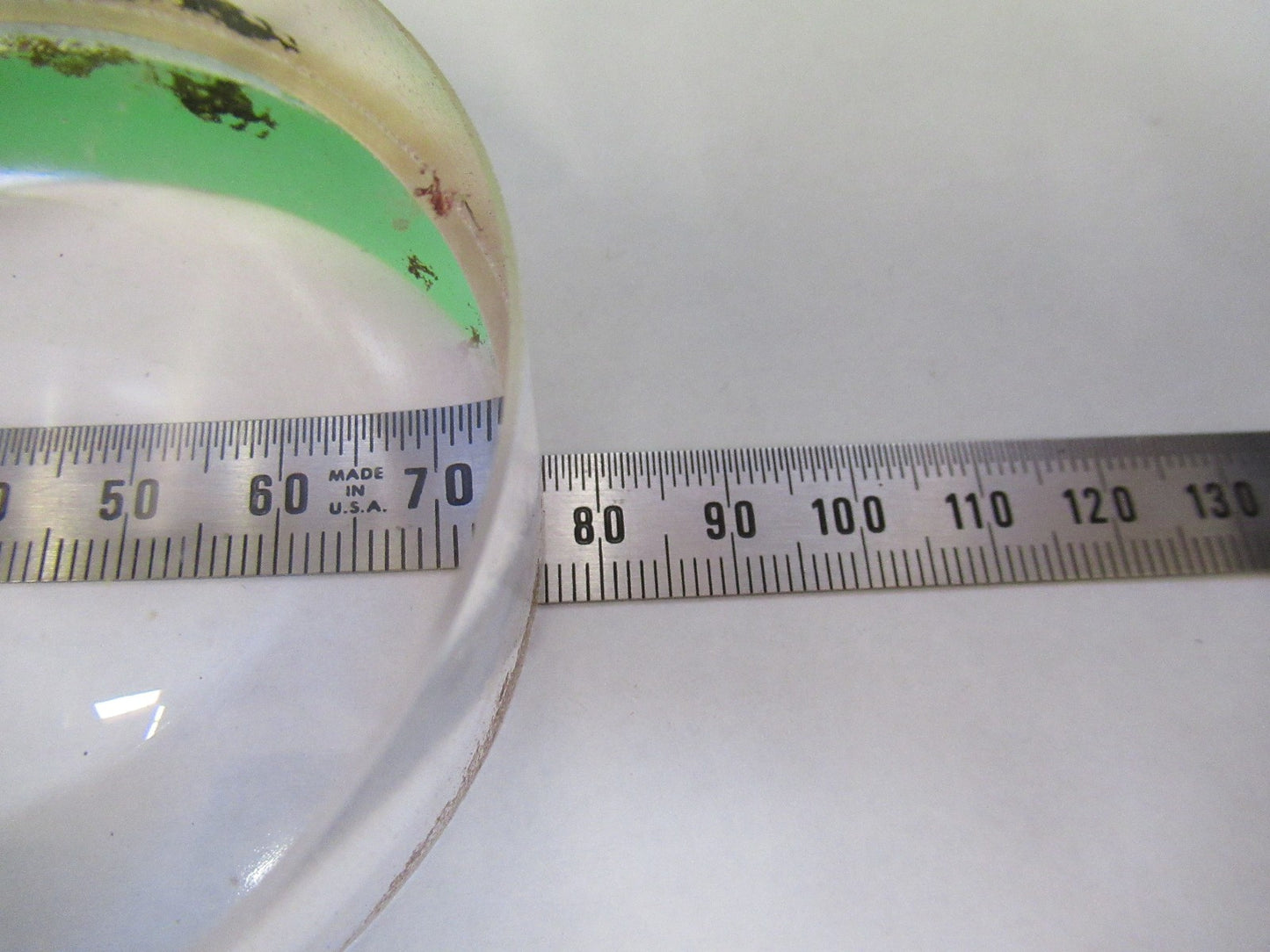 HUGE OPTICAL PLANO CONCAVE RARE GLASS MIL SPEC OPTICS AS PICTURED V3-A-02