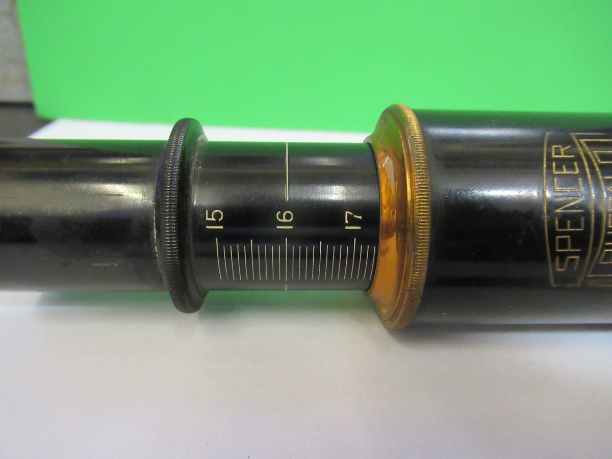 Antique Spencer Lens Co. Brass Tubus + Nosepiece Microscope Part