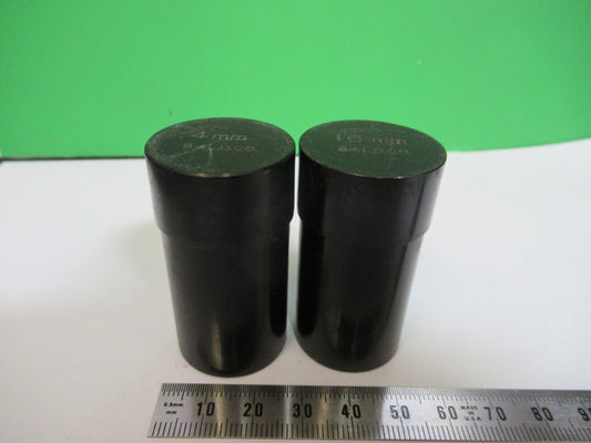 Antique Empty Pair Bausch Brass Canister Microscope Part