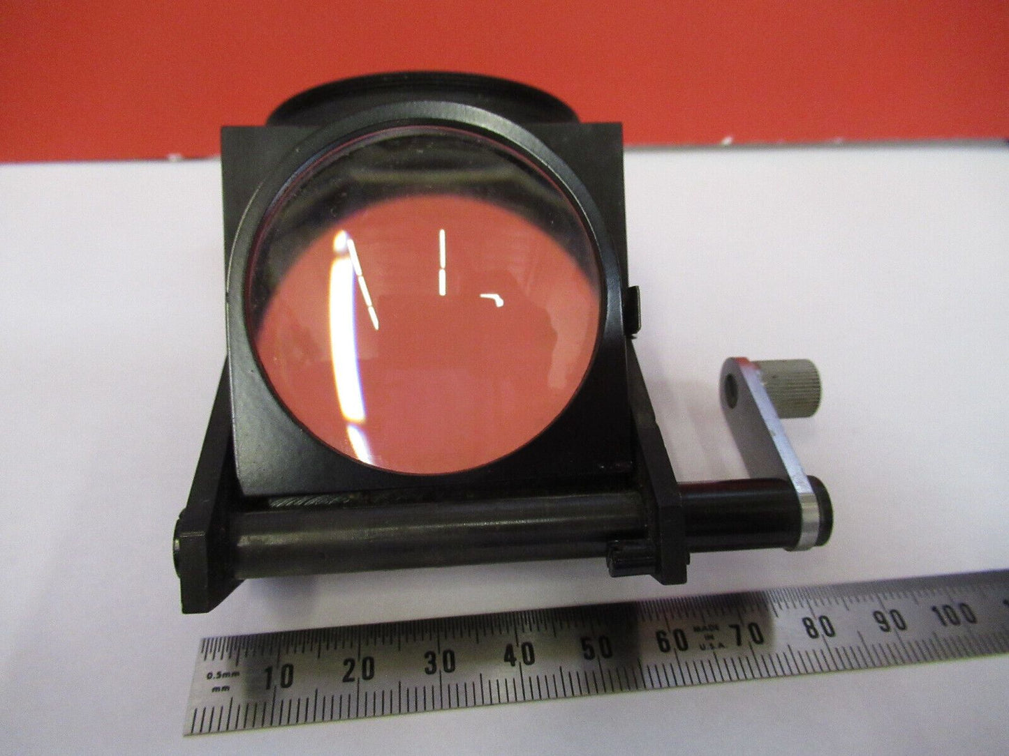 LEITZ BRIGHTFIELD MIRROR ASSEMBLY MICROSCOPE PART AS PICTURED Q5-B-47