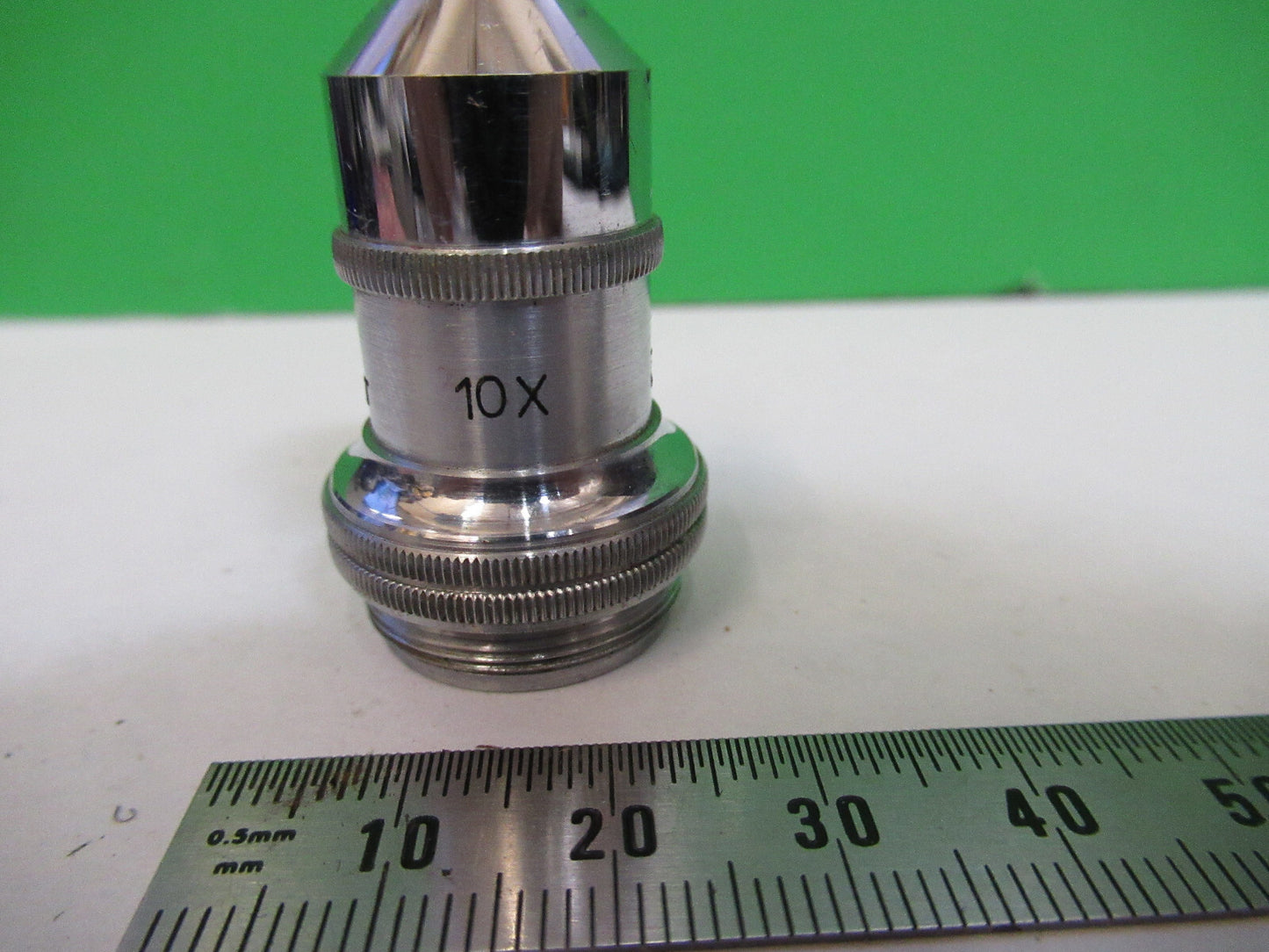 ERNST LEITZ GERMANY "3r" 10x OBJECTIVE LENS MICROSCOPE PART AS PICTURED X9-B-104