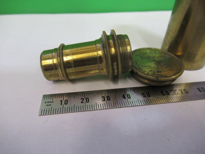 Antique Brass Rare Collins London Objective Microscope Part