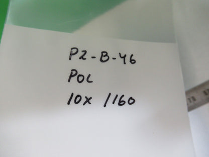 ZEISS OBJECTIVE POL 10X /160 POLARIZATION MICROSCOPE PART AS PICTURED P2-B-46