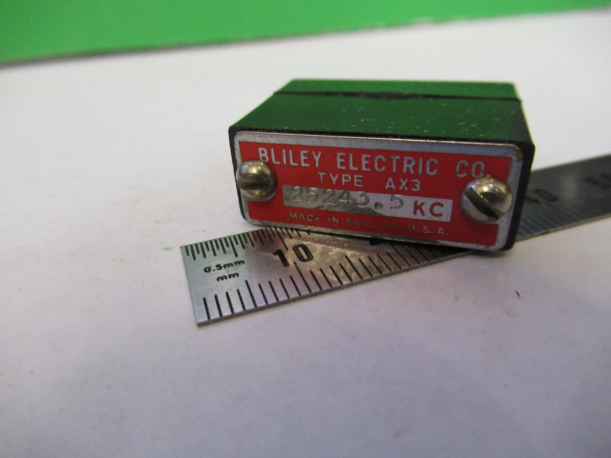 VINTAGE WWII BLILEY QUARTZ CRYSTAL AX2 25243.5 KC FREQUENCY RADIO AMATEUR S1-B32