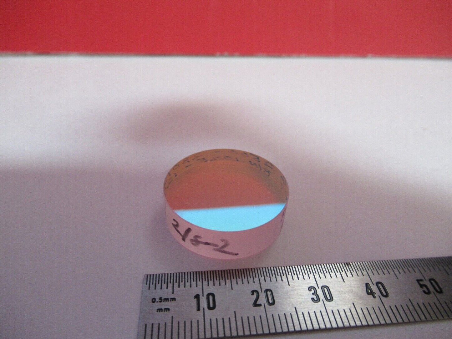 OPTICAL FLAT COATED FUSED SILICA 532nm HP LASER OPTICS AS PICTURED Q2-27