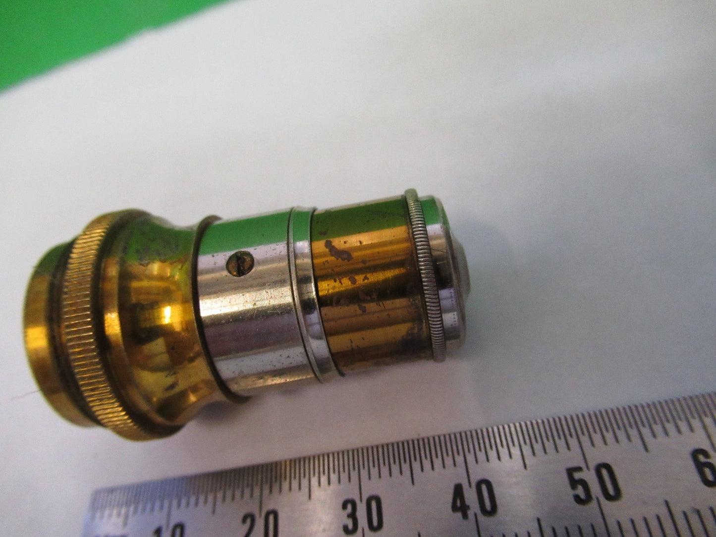 ANTIQUE BRASS OBJECTIVE LENS BECK UK LONDON MICROSCOPE PART AS PICTURED Y3-B-06