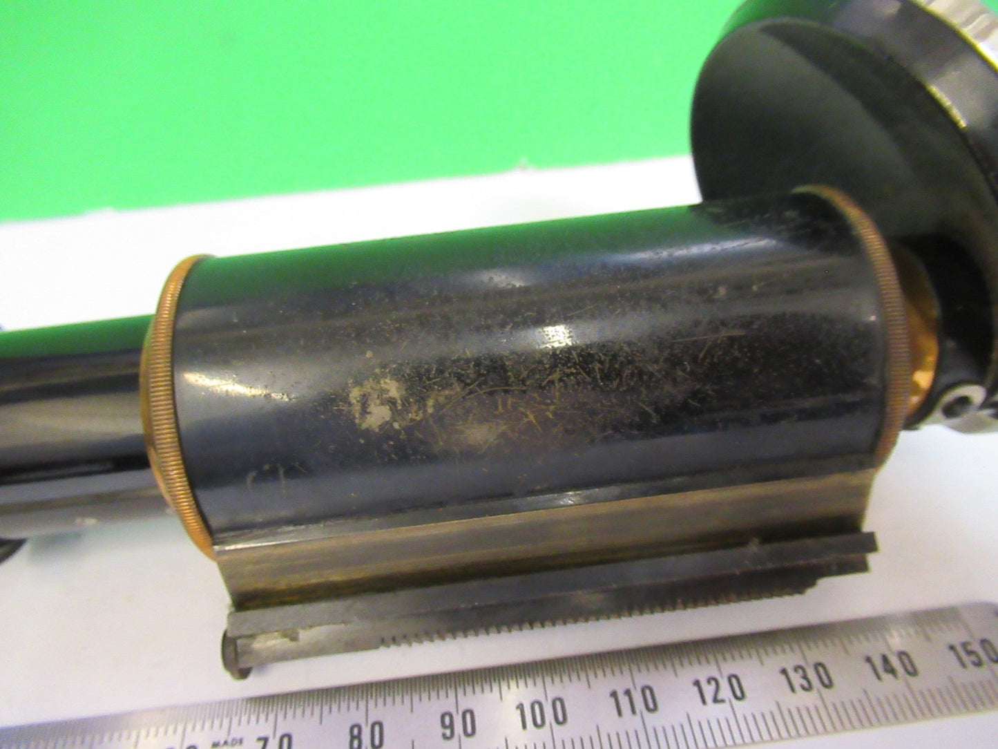 ANTIQUE BRASS SPENCER AO TUBUS + NOSEPIECE MICROSCOPE PART AS PICTURED V1-A-16
