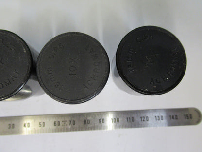 BAUSCH LOMB LOT PLASTIC OBJECTIVE CANS MICROSCOPE PART AS PICTURED W5-B-66