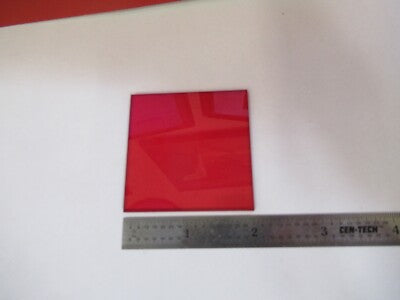 OPTICAL GLASS RED FILTER OPTICS 610nm AS PICTURED &3-FT-X14