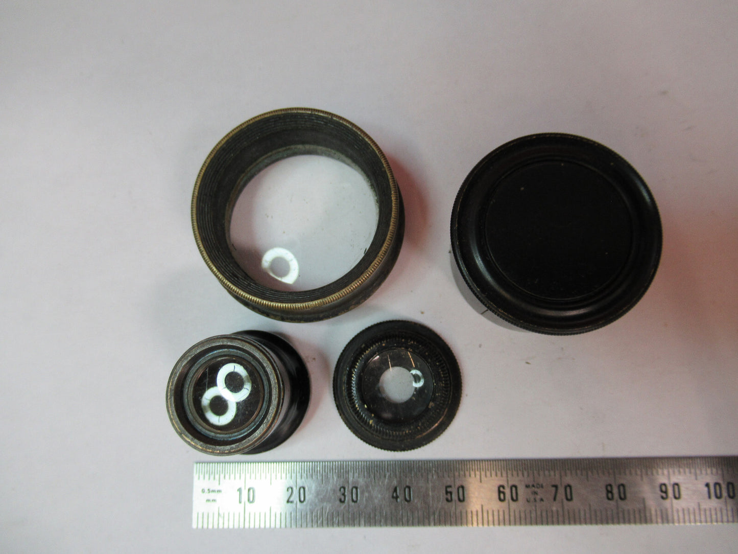 ANTIQUE BRASS LOT VERY OLD SCOPES MICROSCOPE PART AS PICTURED S3-B-06