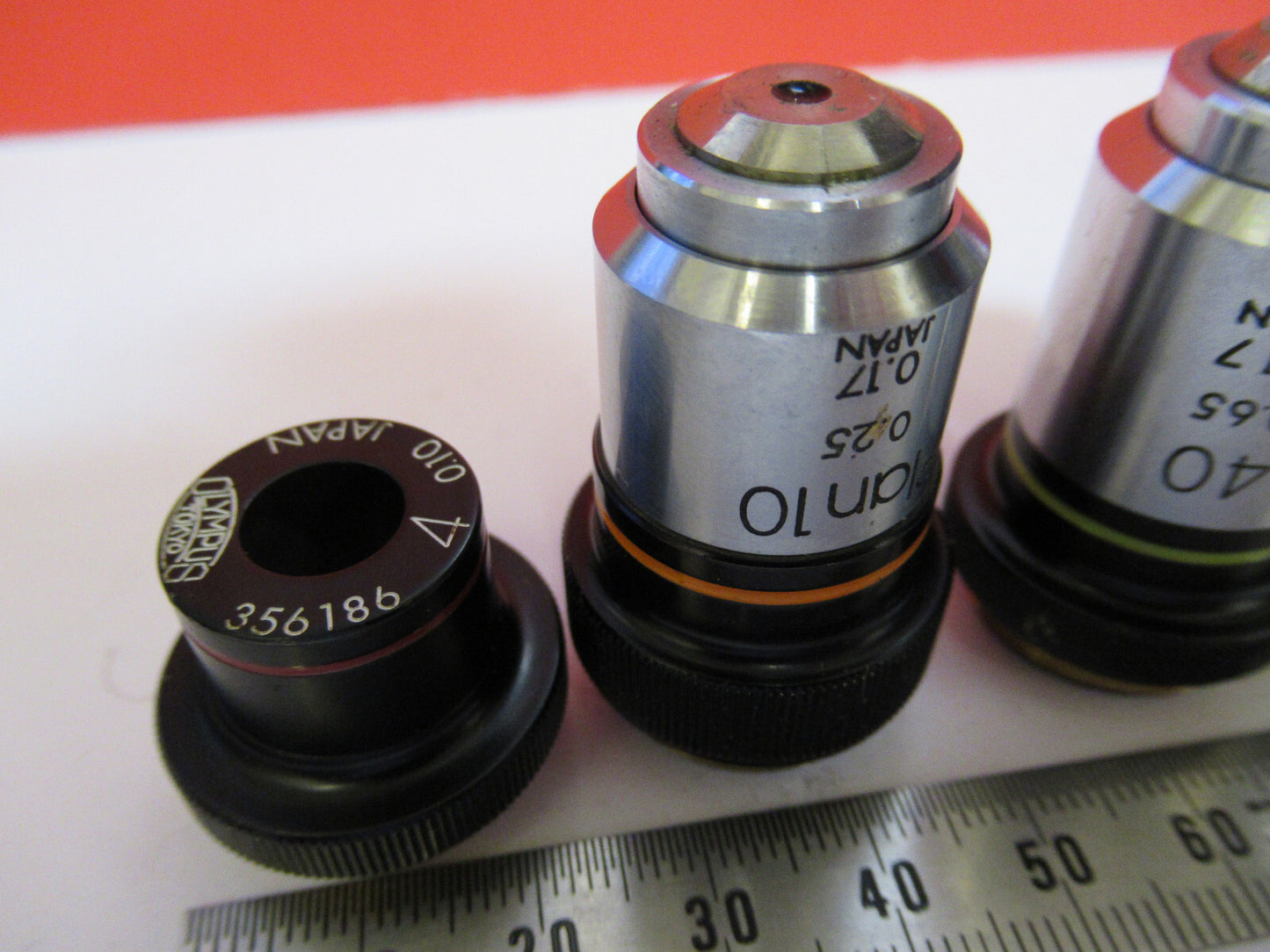 Lot Objectives Lenses Olympus Japan Optics Microscope Part