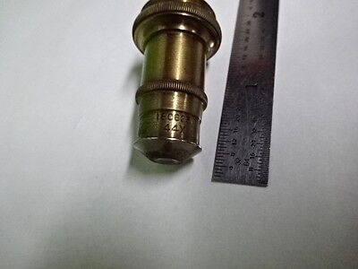 MIKROSKOPTEIL OBJEKTIV VINTAGE MESSING SPENCER 44X OPTIK WIE BESEHEN #B2-M-16
