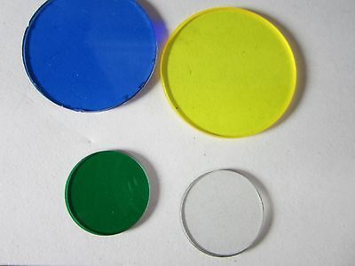 OPTISCHES MIKROSKOP OLYMPUS JAPAN LOT FILTER + RETICLE OPTICS BIN#C3-92-06