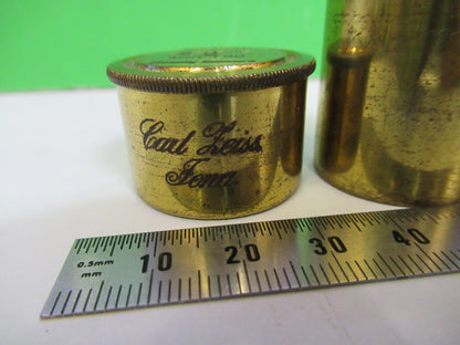 ANTIQUE BRASS EMPTY CARL ZEISS 2mm OBJECTIVE CANISTER MICROSCOPE PART T3-B-10