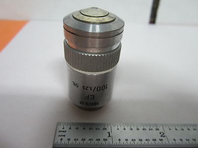 Ernst Leitz Wetzlar Germany 100X Ef Objective Microscope Optics