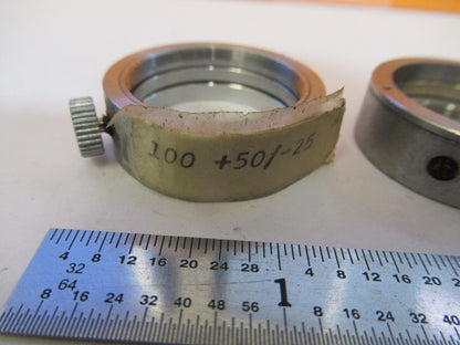 LOT KLEMMRINGE UNBEKANNTER HERSTELLER MIKROSKOP TEIL ABGEBILDET &amp;FT-1-A-23