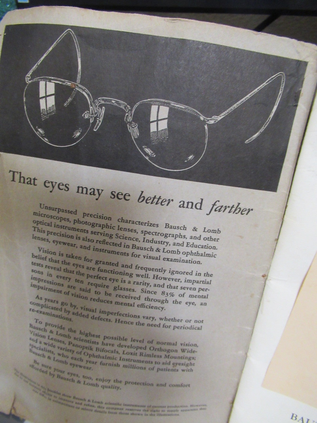 ANTIQUE BAUSCH LOMB BOOKLET INSTRUCTIONS 1932 MICROSCOPE PART AS PIC V7-A-15