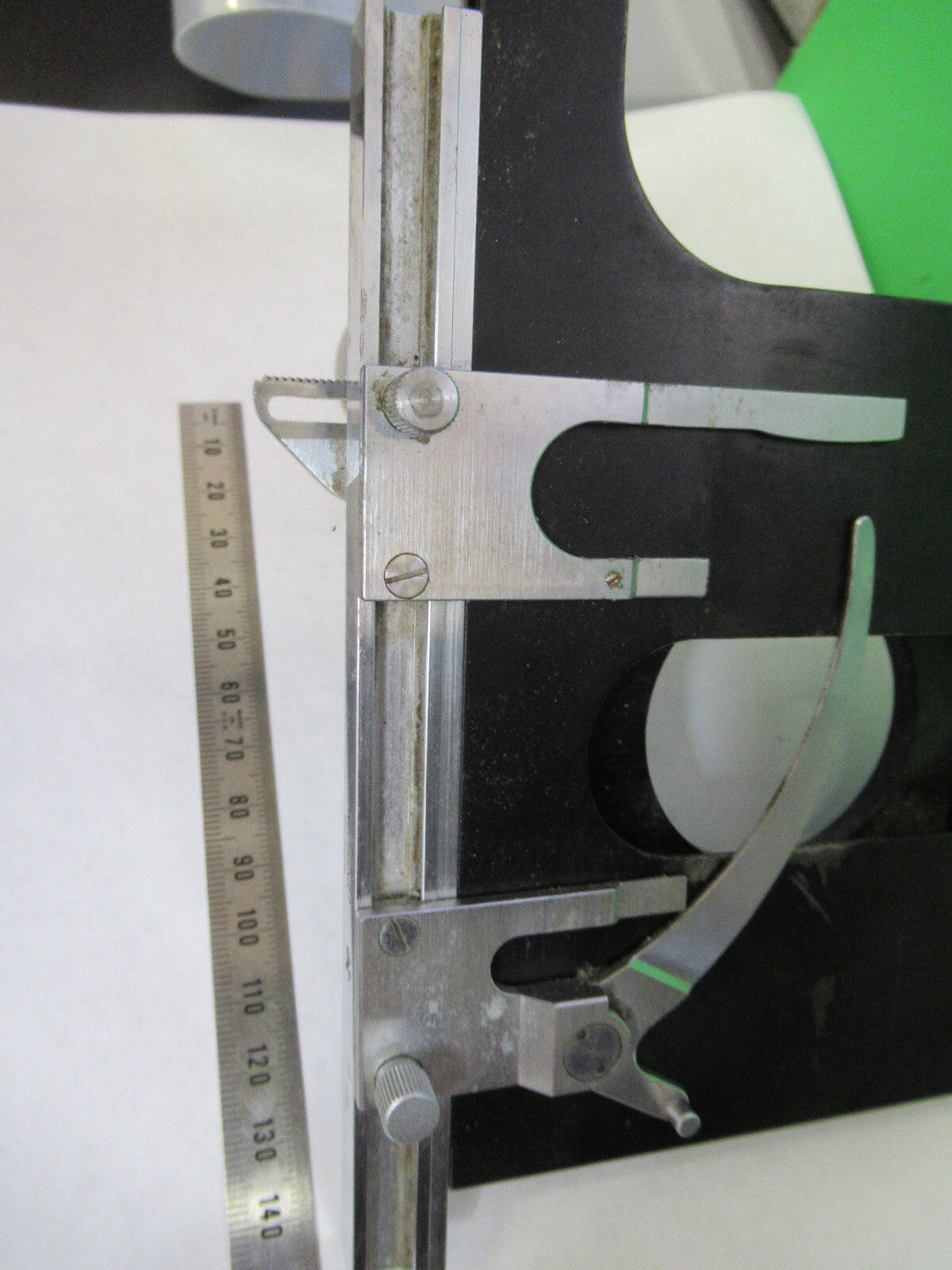 LEITZ GERMANY XY STAGE TABLE CLIPS MICROSCOPE PART AS PICTURED X4-A-26