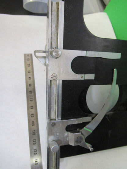 LEITZ GERMANY XY STAGE TABLE CLIPS MICROSCOPE PART AS PICTURED X4-A-26