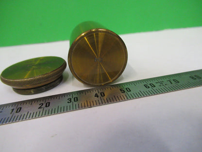 ANTIQUE BRASS Reichert Austria RARE EMPTY OBJECTIVE CANISTER AS PICTURED &5-b-15