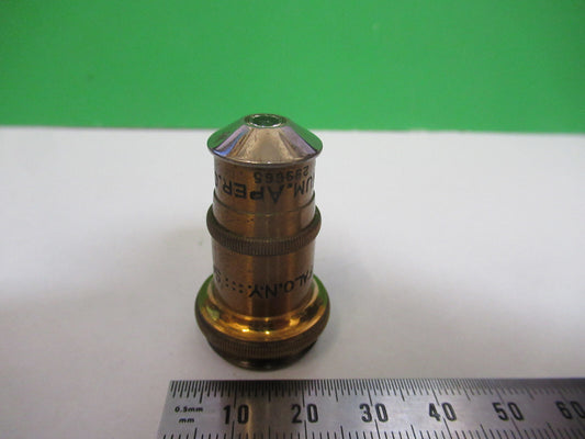 Spencer Lens Co. Objective 44X Antique Brass Microscope Part