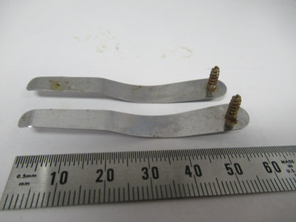 AO SPENCER PAIR CLIPS VINTAGE MICROSCOPE PART AS PICTURED W1-A-10
