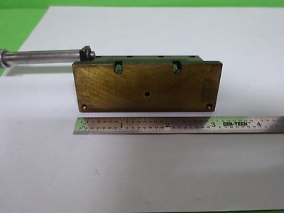 MICROSCOPE PART REICHERT LEICA POLYVAR BRASS SLIDE for OPTICS AS IS BIN#8M-B-03