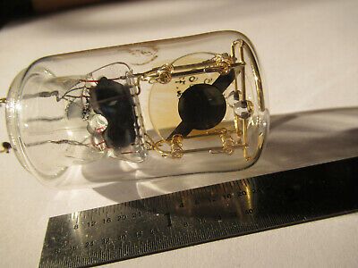 ANTIQUE QUARTZ RADIO CRYSTAL RUSSIAN GLASS HOLDER FREQUENCY CONTROL #F4-A-82