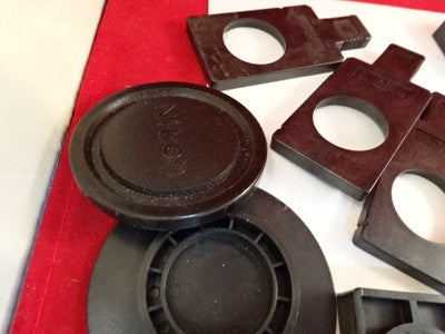 FOR PARTS MICROSCOPE PART LOT PLASTIC HOLDERS CAPS AS IS BIN#T1-B-10