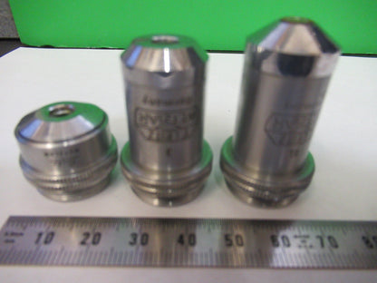 Ernst Leitz Wezlar Lot Objectives 3.5X 10X 45X Microscope Part