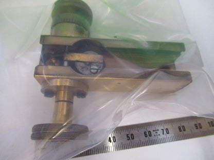 ANTIQUE BRASS LEITZ GERMANY STAGE KNOBS MICROSCOPE PART AS PICTURED Y4-FT-95